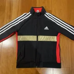 adidas ジップアップジャケット 黒/赤/金