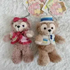 【新品タグ付】ダッフィー＆シェリーメイ スプリング ぬいぐるみバッチ セット