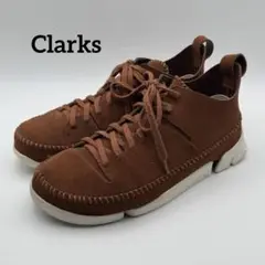 極美品 Clarks Trigenic Flex スエード スニーカー ブラウン