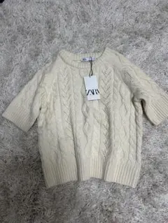 新品未使用タグ付き⭐︎ZARA半袖ニット