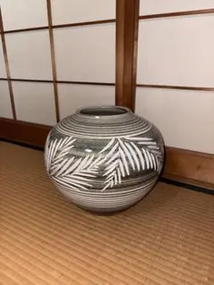 美品】花器 壷 陶器 オブジェ 置物 インテリア 工芸品 美術品 A3209