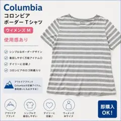 コロンビア　Colombia ボーダー柄 半袖Tシャツ グレー×ホワイトのサムネイル