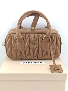 miu miu キルティングハンドバッグ ブラウン　美品