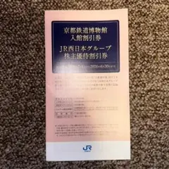JR西日本株主優待割引券　2026/6/30まで