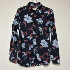 MARNI 花柄 長袖シャツ 48 ネイビーのサムネイル