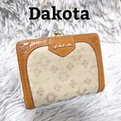 極美品❀Dakota ダコタ フォーリア がま口 折り財布 イタリア製本革のサムネイル