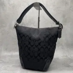 美品✨コーチ 2way ワンショルダーバッグ キャンバス×レザー シグネチャー