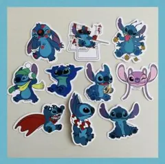リロアンドスティッチ　ディズニー　シール　ステッカー　かわいい　紙素材　10枚⑤