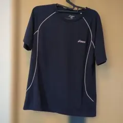 asics ネイビー 、ブラック、Lサイズ シャツ2点セット売り