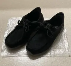 黒 スエード 調カジュアルスニーカー　22.5cm