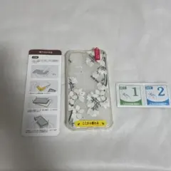 iPhone11 全面保護ケース　花柄　クリアケース