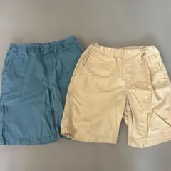 短パン2枚セット 緑・黄色