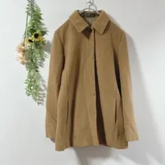 【c2338】✨NEW YORKER ウールコート　アンゴラ　羊毛　ブラウン