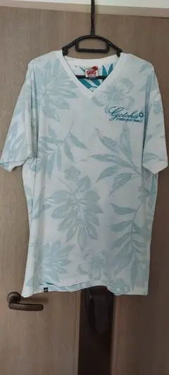 GOTCHA 花柄 Vネック Tシャツ XXX-LARGE