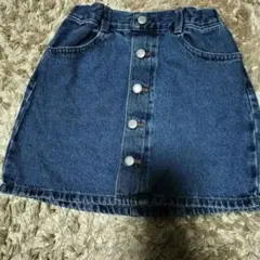 【値下げ】GU　デニムスカート　120cm