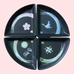 【美品】山本寛斎デザイン小皿セット（花・鳥・風・月）のサムネイル