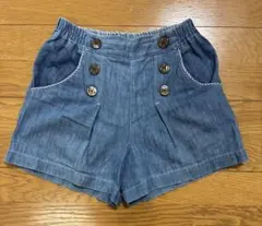 デニム ハーフパンツ 145-155cm