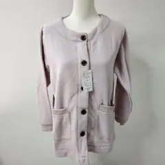 新品タグ付 ノーブランド フリース ジャケット【M】パープル