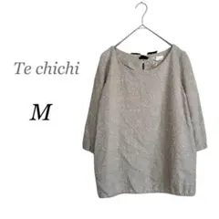 【テチチ】ボートネック　ラメ入り　M カットソー トップス　オフホワイト　ニット