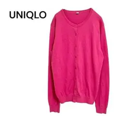 【ユニクロ】L カットスーピマコットンクルーネックカーディガン UVカット 長袖