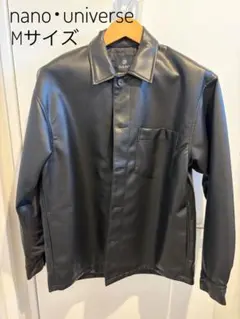 【未使用】ナノユニバース 2024福袋 フェイクレザー シャツジャケット M