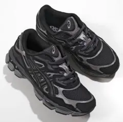 ASICS GEL-NYC 24.5 厚底スニーカー ブラック/グレー