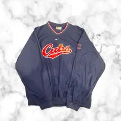 XL】NIKE × Chicago Cubs ナイロンプルオーバー 刺繍ロゴ