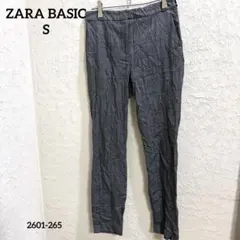 ZARA BASIC グレー系チェック スラックス S