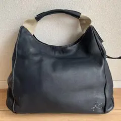 ✨️美品✨️ KITAMURA ハンドバッグ ネイビー レザー ロゴ