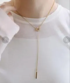 （ear PAPILLONNER）シェルリングY字ネックレス