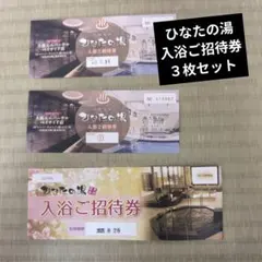 天然温泉 ひなたの湯 入浴ご招待券 3枚セットのサムネイル