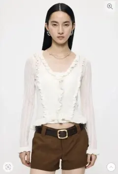 MOUSSY POINTELLE RUFFLE カーディガン＆キャミソールのサムネイル
