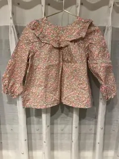 ボンポワン花柄フリルシャツ サイズ2 美品
