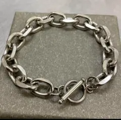 マンテルチェーンブレスレット 約21cm 幅11mm　小豆チェーン