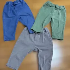 【サイズ 90】 パンツ　 ボトムス3点セット　保育園　登園着