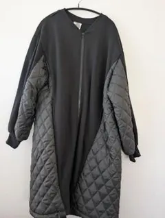 【美品】スカラー　キルティング切り替えロングコート