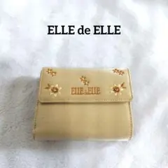 エルデエル　二つ折り財布　がまぐち　ロゴ刺繍　花柄　エンブロイダリー　キャンバスのサムネイル