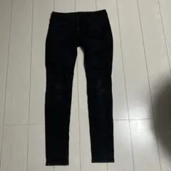 ユニクロ　ストレッチデニム　黒　27