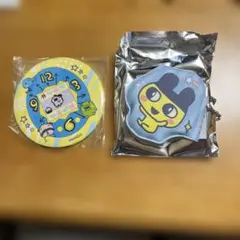 たまごっち グッズ 2点セット 缶バッジミラー 、メモキーホルダー