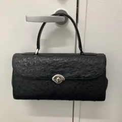 【美品】オーストリッチ　ハンドバッグ　JRA 冠婚葬祭