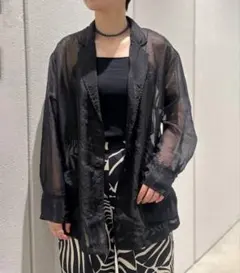 JOURNAL STANDARD　シアー シャツ　シアージャケット ブラックのサムネイル