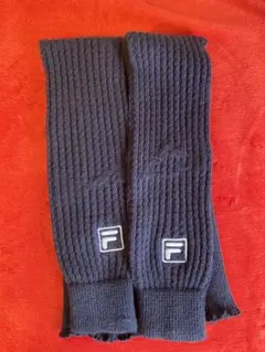 FILA ゴルフリブ編みレッグウォーマーネイビー