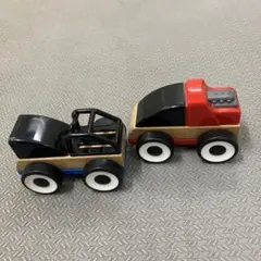 木製トラックと車のセット