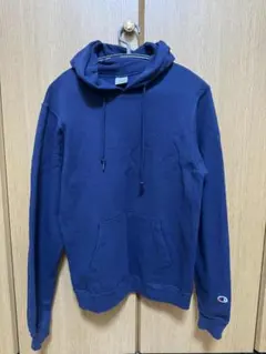 Champion ネイビー フード付きパーカー S