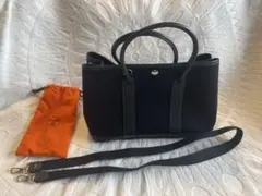 美品⭐︎HERMES エルメス ガーデンパーティTPM トート キャンバス 黒