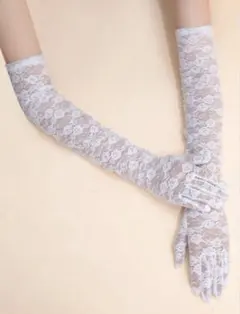 【未使用】SHEIN ホワイトレース ウェディンググローブのサムネイル
