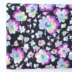 リバティ121.ソフィアドーン お花 タナローンプリント はぎれ布生地 むらさき