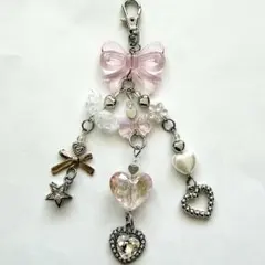 ～3月ピンクビーズキーホルダーストラップチャームコレクトブックy2k韓国kpop