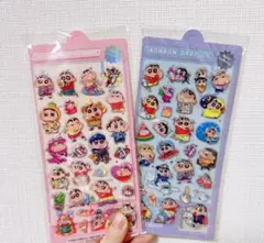 2枚セット　可愛いしんちゃん　ウォーターシール　ボンボンドロップシール交換　手帳