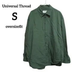 Universal Thread 【S】 オーバーサイズ長袖ワークシャツ　カーキ